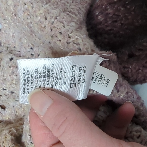 Maurices Open Knit Earthtone Gradient Open Front Cardigan XL Purple Gold - Picture 7 of 7